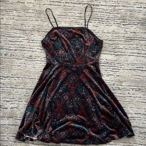 Mini velvet dress